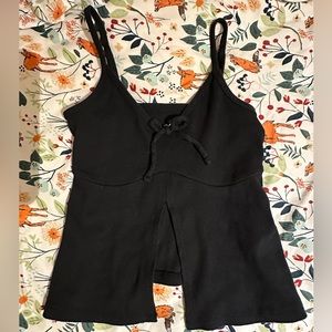 Black hollister cami top with slit infront size xs